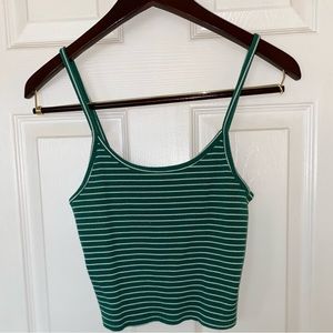 American Eagle stripped green and white tank top